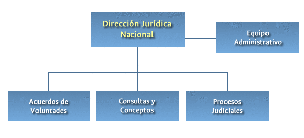 Estructura de la Dirección Jurídica Nacional